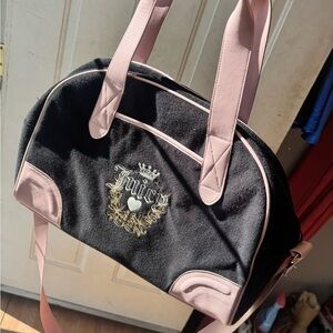 Juicy Couture Black and Pink Travel Bag